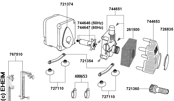 Spare parts EHEIM Pump compact+ 3000 Type 1101