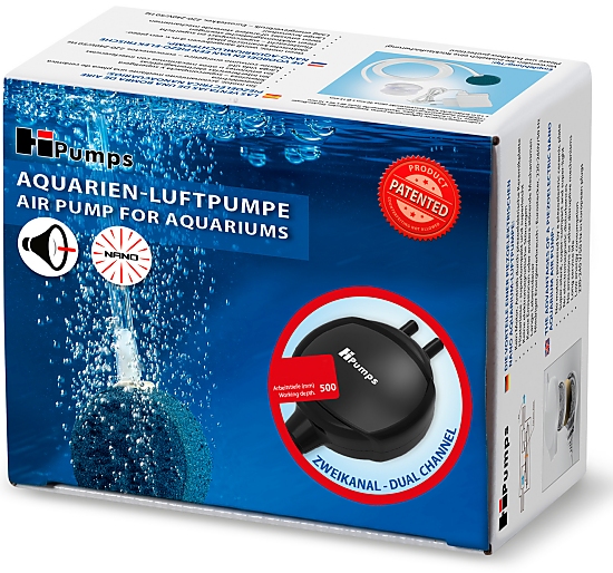 HEYI Piezo-Aquarienluftpumpe 2x13 l/h