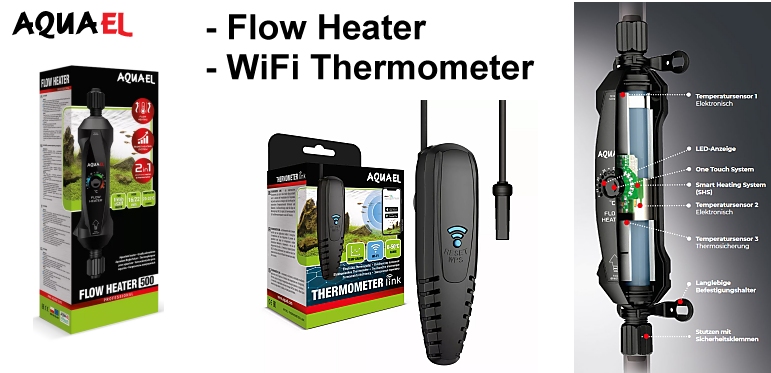 +++NEU AQUAEL Flow Heater+++ AQUAEL Thermometer Link+++