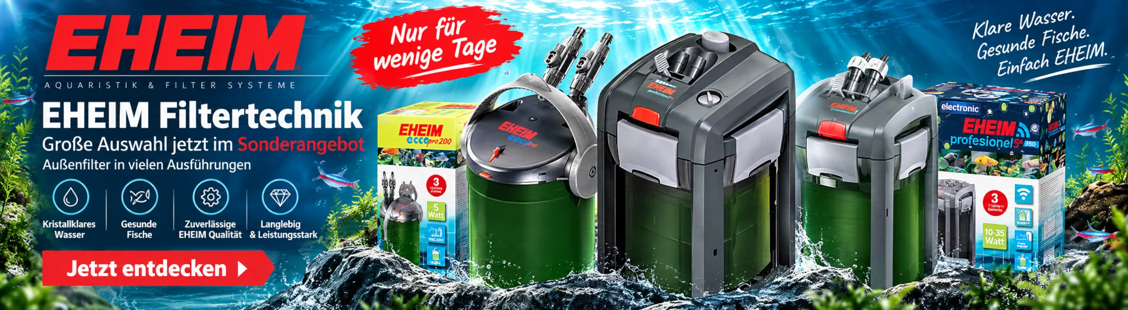 EHEIM Filtertechnik – bewährte Qualität jetzt im Sonderangebot