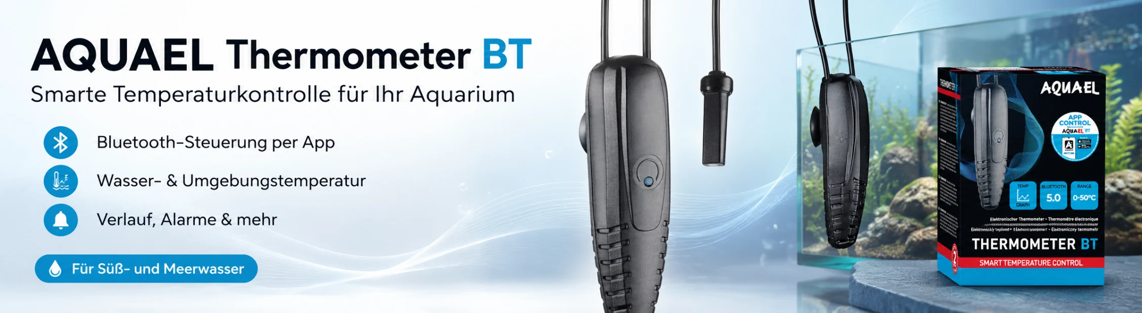 AQUAEL Thermometer BT � intelligente Temperaturkontrolle per App