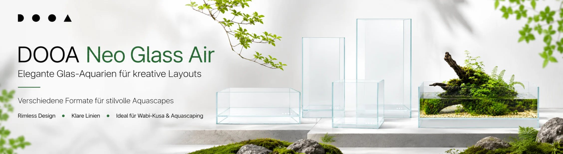 DOOA Neo Glass Air � elegante Glas-Aquarien f&uuml;r kreative Layouts