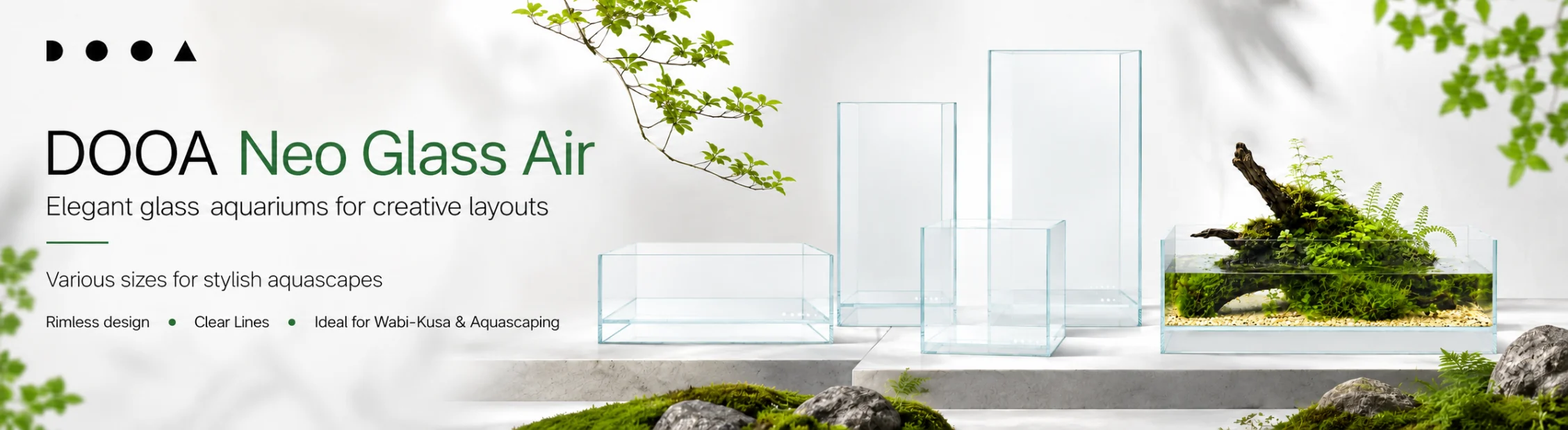 DOOA Neo Glass Air – Elegant Glass Aquariums for Creative Layouts