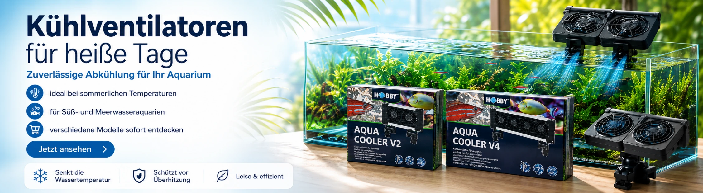 K&uuml;hlventilatoren f&uuml;r Aquarien