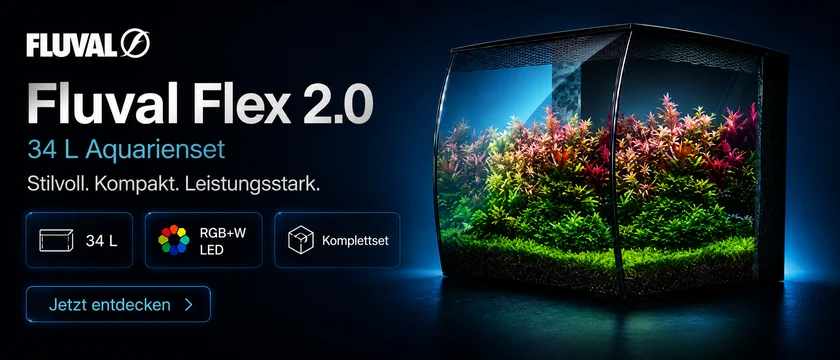 Fluval Flex 2.0 – kompaktes 34 Liter Komplett-Aquarium