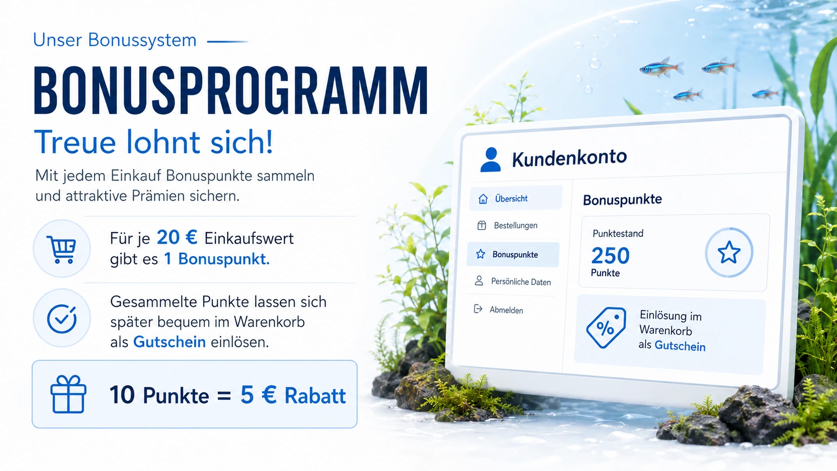 Bonusprogramm im Aquaristikshop
