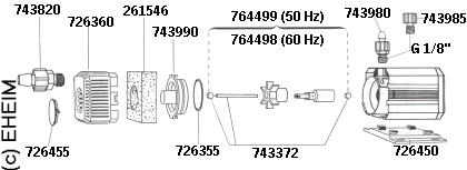 EHEIM 1046 Ersatzteile fr Kreiselpumpe 