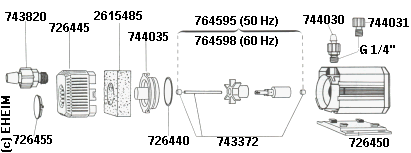 Spare parts EHEIM 1048