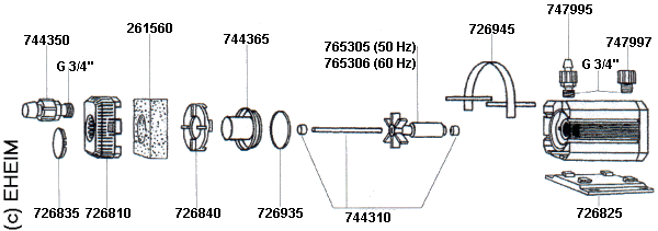 Spare parts EHEIM 1260