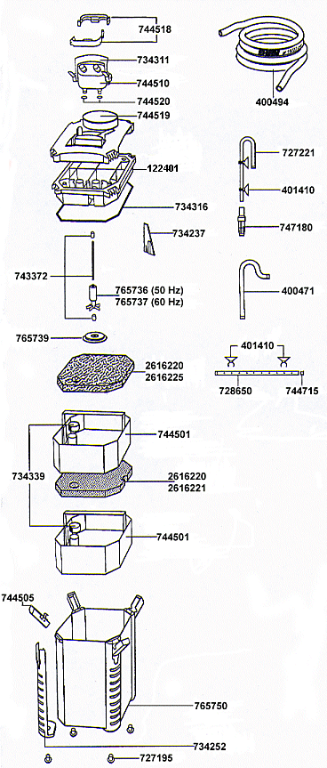 Ersatzteile EHEIM Thermo-Auenfilter eXperience 250 T