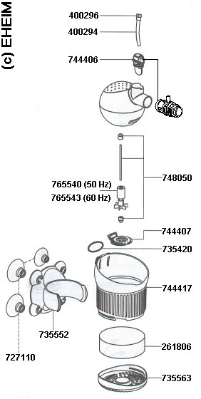 EHEIM 2206 Ersatzteile fr Innenfilter aquaball 