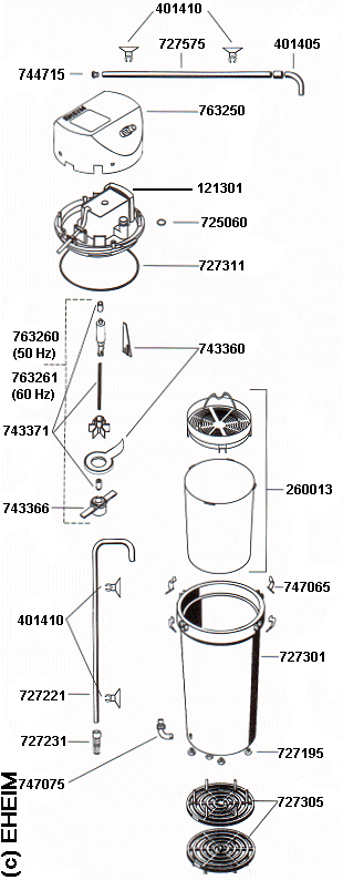 EHEIM 2213, 2313 Ersatzteile fr Auenfilter classic 