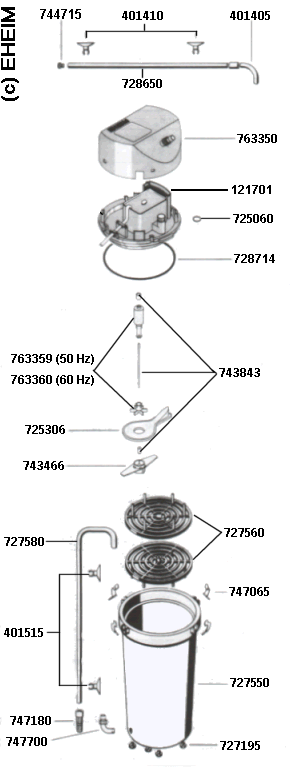 EHEIM 2217, 2317 Ersatzteile fr Auenfilter classic 