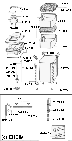 Spare parts EHEIM 2222