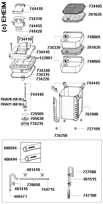 EHEIM 2226 Ersatzteile fr Auenfilter professionel 