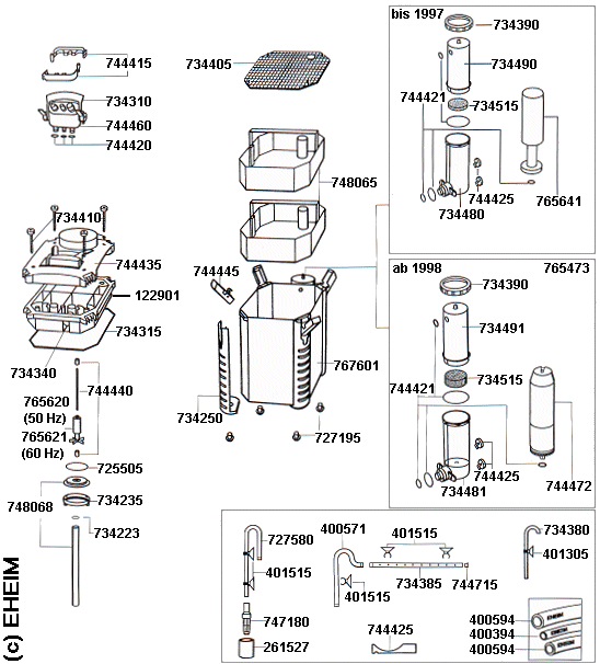 EHEIM 2227 Ersatzteile fr Intervall-Auenfilter professionel 