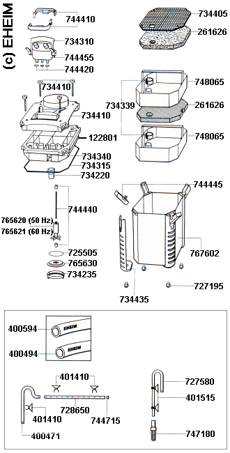 EHEIM 2228 Ersatzteile fr Auenfilter professionel 