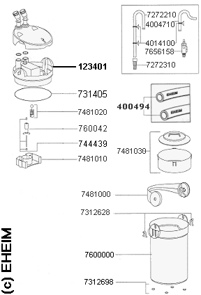 Ersatzteile EHEIM Auenfilter ecco 2231/2232