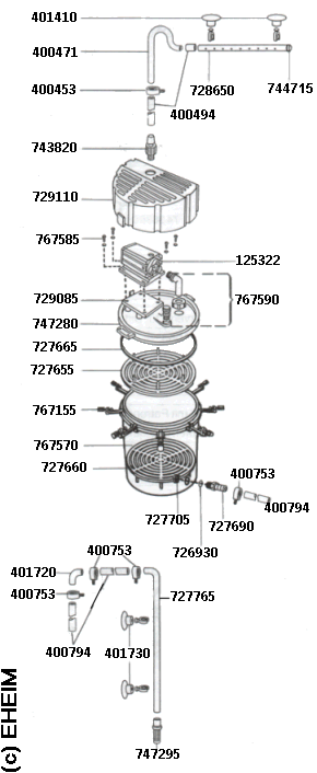 EHEIM 2250 Ersatzteile fr Auenfilter 