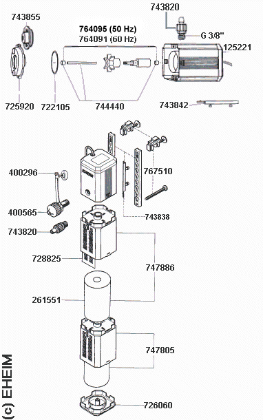 EHEIM Innenfilter PowerLine 2252