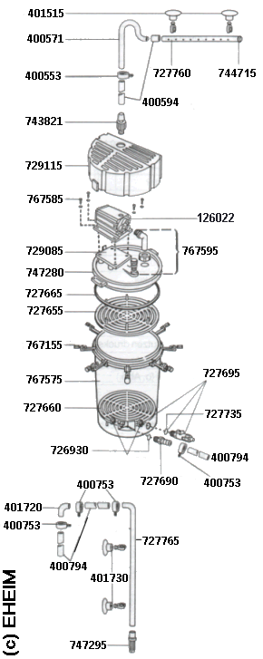 EHEIM 2260 Ersatzteile fr Auenfilter 