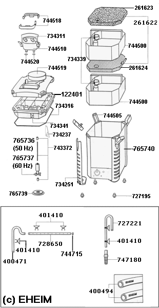 Spare parts EHEIM 2322