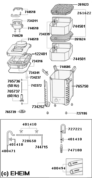 Spare parts EHEIM 2324