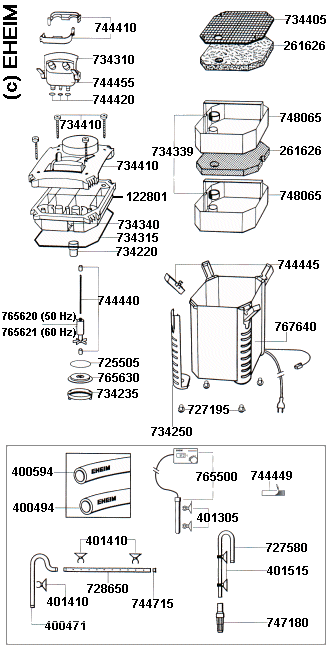 EHEIM 2326 Ersatzteile fr Auenfilter professionel 