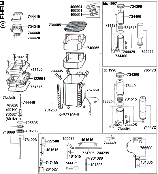 EHEIM 2327 Ersatzteile fr Intervall-Auenfilter professionel 