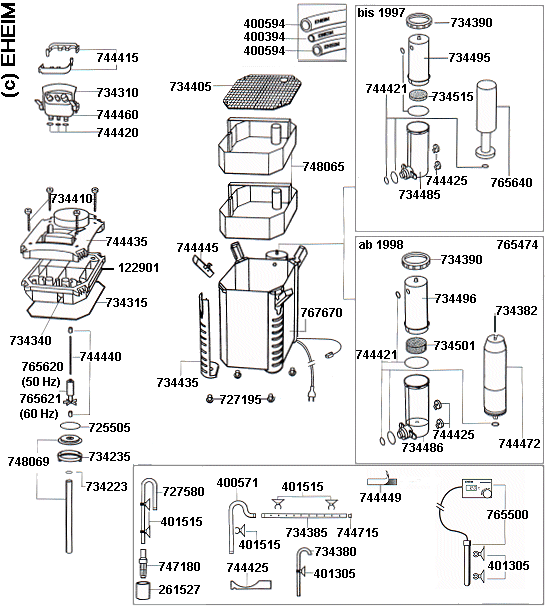 EHEIM 2329 Ersatzteile fr Intervall-Auenfilter professionel 