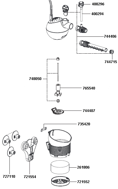 EHEIM 2400 Ersatzteile fr Innenfilter aquaball 45 