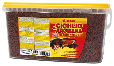Tropical Cichlid & Arowana Medium Sticks 5.0 L