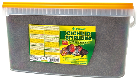 Tropical Cichlid Spirulina Medium Sticks 10.0 L