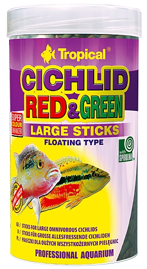 Tropical Cichlid Red & Green Large Sticks