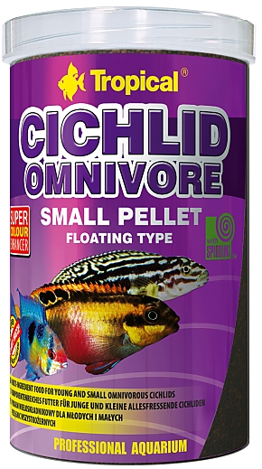 Tropical Cichlid Omnivore Small Pellet 1 L