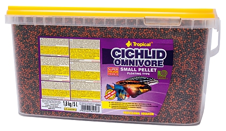 Tropical Cichlid Omnivore Small Pellet 5.0 L
