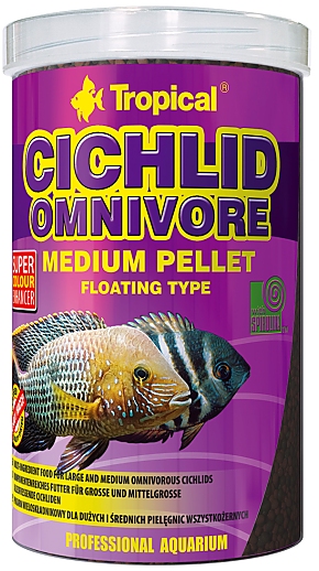 Tropical Cichlid Omnivore Medium Pellet 1 L