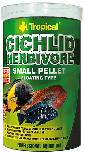 Tropical Cichlid Herbivore Small Pellet 1 L