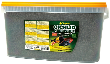 Tropical Cichlid Herbivore Small Pellet 10.0 L