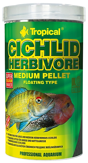 Tropical Cichlid Herbivore Medium Pellet