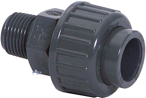 PVC Adaptor union with male thread