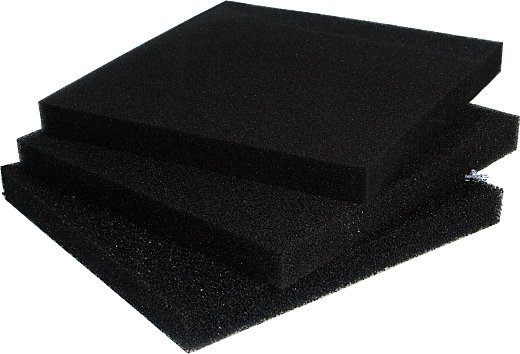 PPI Filter Foam Mat black 50x50x3 cm