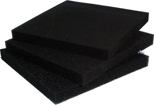 PPI Filterschaum-Matte schwarz 50x50x10 cm