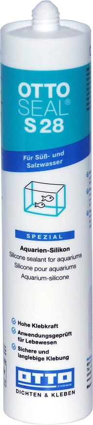 Otto Seal Aquarium Silicone S28 läpinäkyvyys