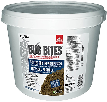 Fluval Bug Bites Tropical Fish M-L Fish Food 1700 g