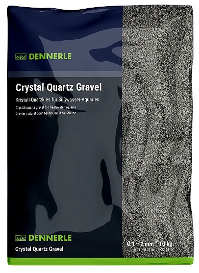 Dennerle Crystal Quartz Gravel diamond black 10.0 kg