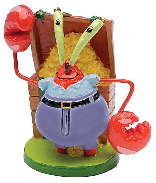 Pennplax Dekofigur Aquarium SpongeBob Thaddäus mit Trommel 5 cm