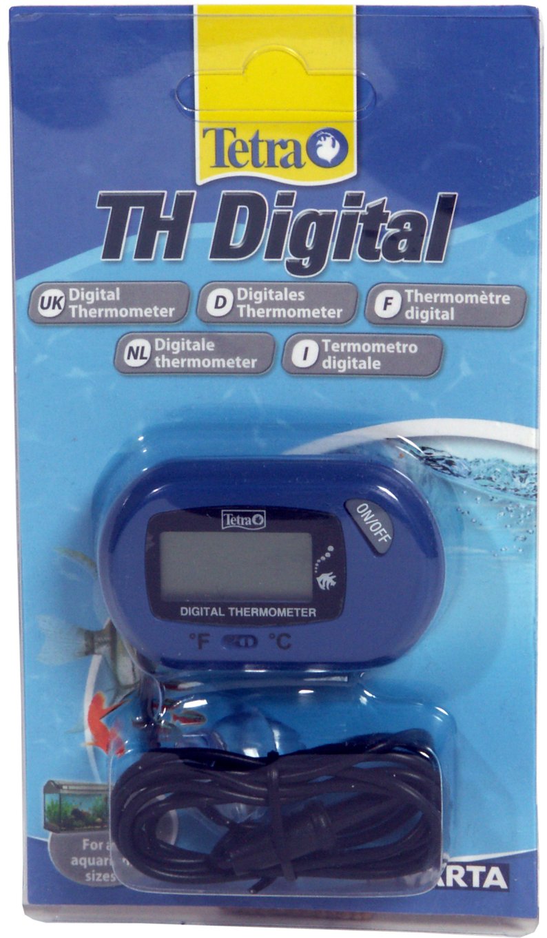 für alle Aquariengrößen einfache und sichere Messung der Wassertemperatur im Aquarium Tetra TH Digital Aquarium Thermometer 