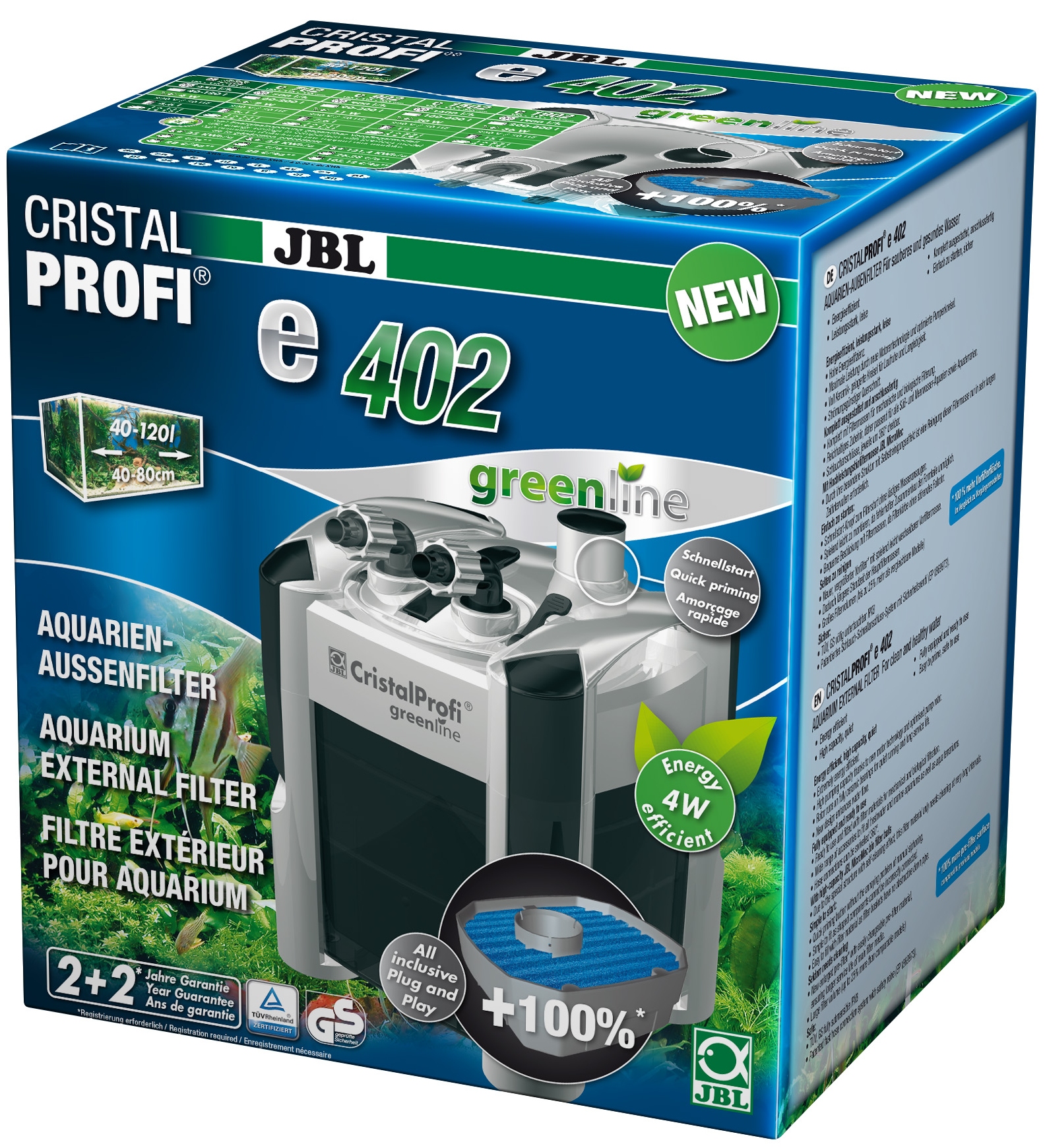 Den aktuelle bur rig JBL CristalProfi e402 greenline