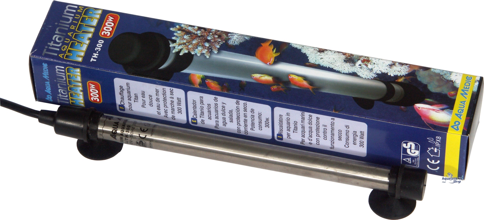 AQUA MEDIC Titanium Heater 200W chauffage incassable en titane pour  aquarium de 250 à 500L - Chauffages/Chauffages Aqua Medic -  -  Aquariophilie